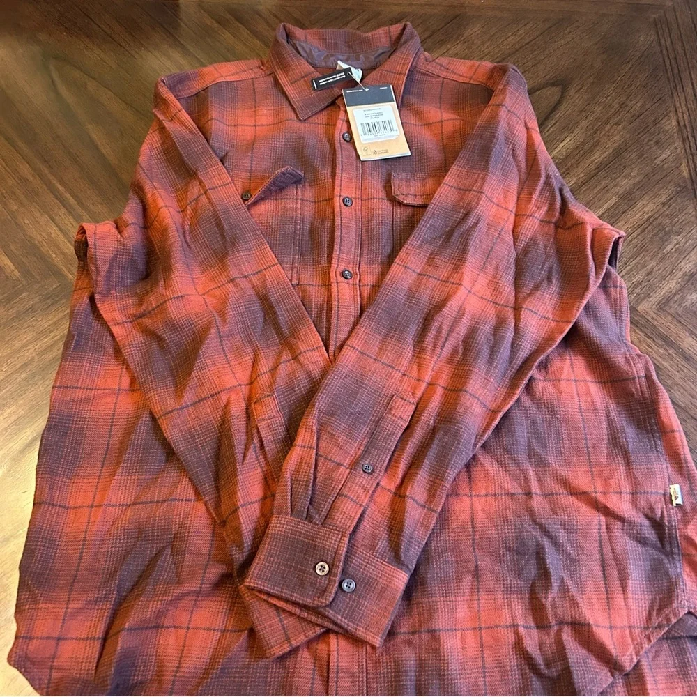 THE NORTH FACE Men's Arroyo Flannel Shirt, Coal Brown Plaid, XL New